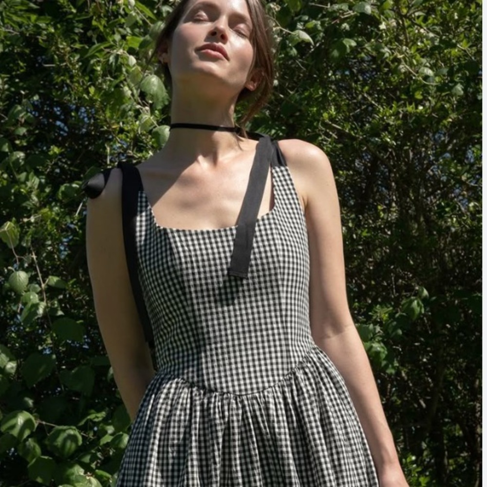 Of her own kind - THE MIRABELLE DRESS in black gingham NWT - xl - Picture 2 of 16